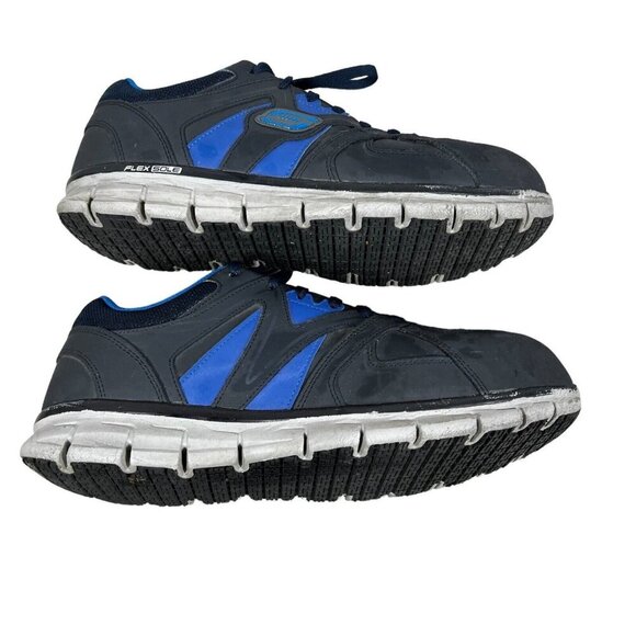 Skechers for Work Men's Synergy Flex Sole Alloy Toe Work Shoes 11.5 US Blue - Picture 4 of 7